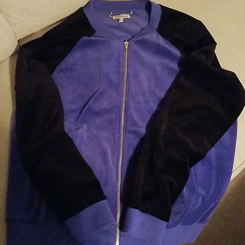 Two tone velvet bomber jacket